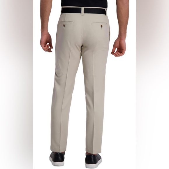 NWT Haggar Men's Cool Right Performance Flex Fit Flat Front Pant Size 32x29 - Picture 3 of 8